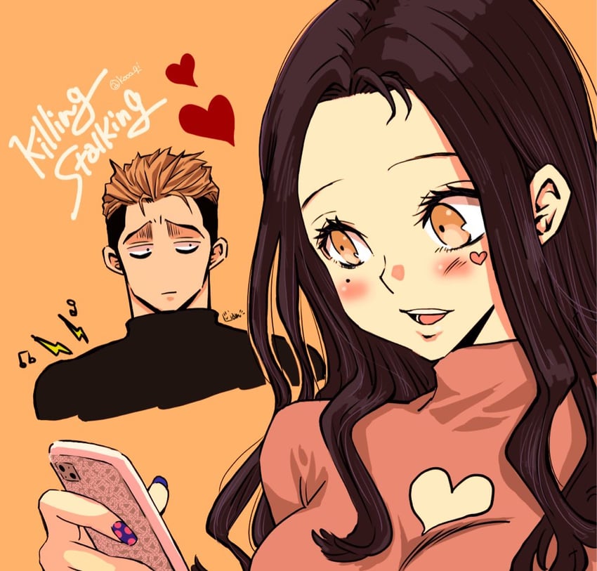 oh sangwoo and min jieun (killing stalking) drawn by user_umkm3842