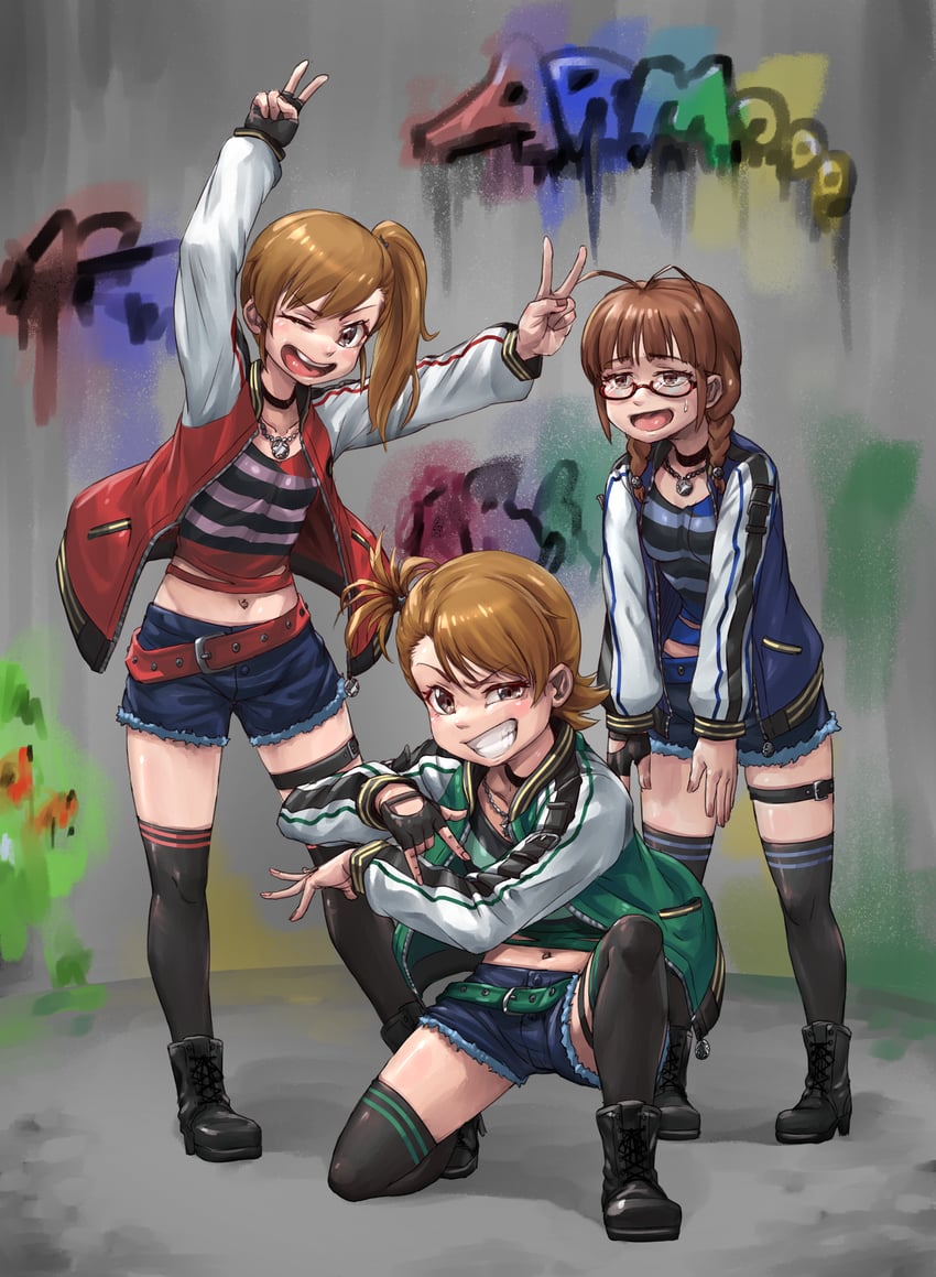 akizuki ritsuko, futami mami, and futami ami (idolmaster and 2 more) drawn by hold111