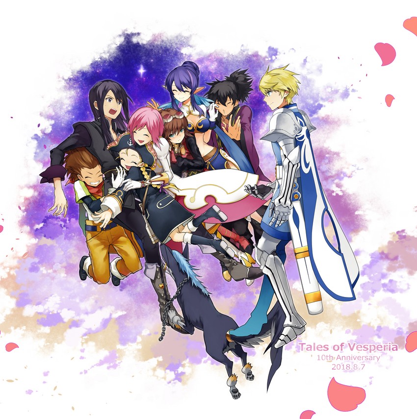 yuri lowell, estellise sidos heurassein, rita mordio, judith, raven, and 4 more (tales of and 1 more) drawn by mitsuxodc_38