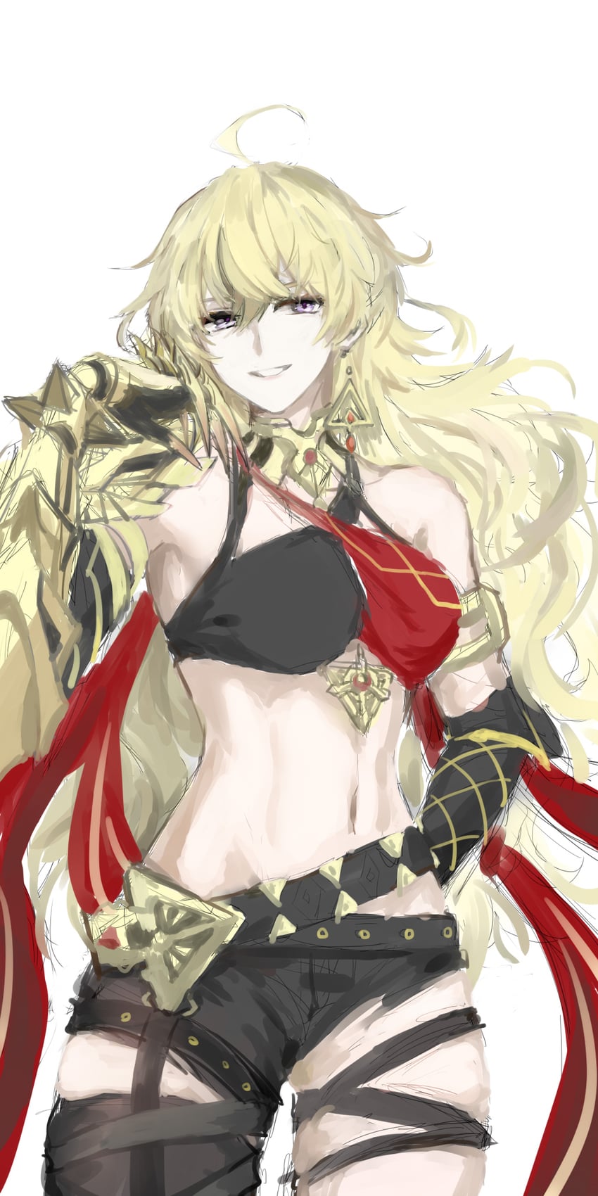 yang xiao long and dehya (genshin impact and 1 more) drawn by tl_(xdd)