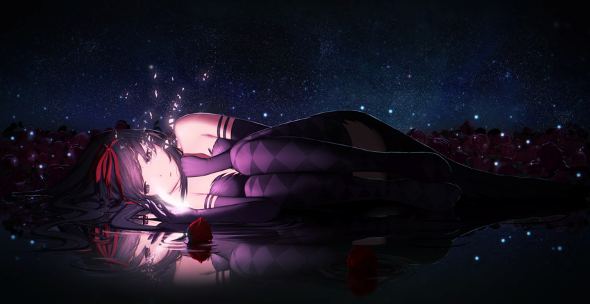 akemi homura and akuma homura (mahou shoujo madoka magica and 1 more) drawn by xini_m