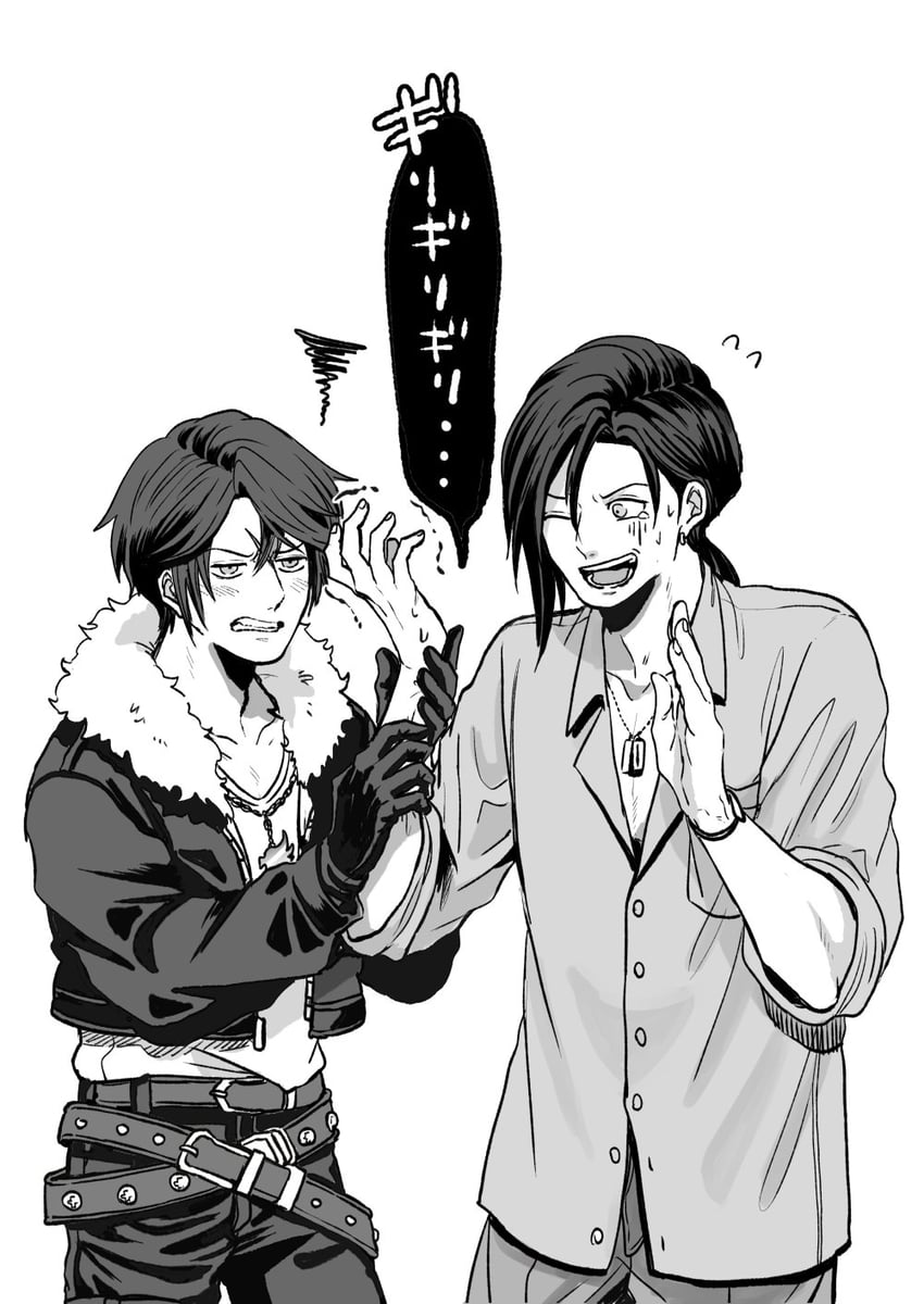 squall leonhart and laguna loire (final fantasy and 1 more) drawn by nisankagames