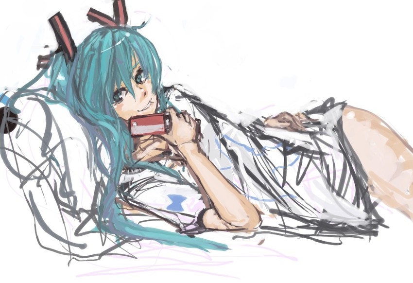 hatsune miku (vocaloid) drawn by panties_(pantsu-pirate)