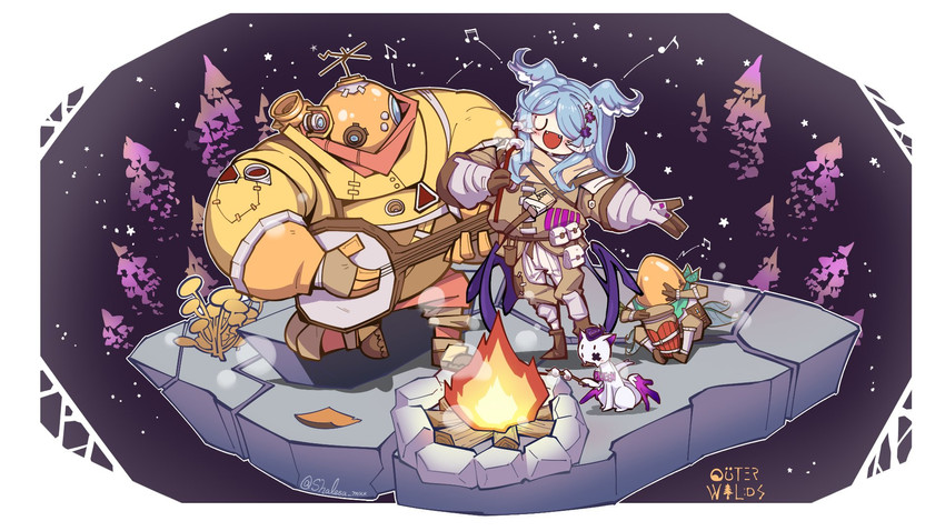 elira pendora, pikl, hatchling, riebeck, and chert (nijisanji and 2 more) drawn by maxeggq