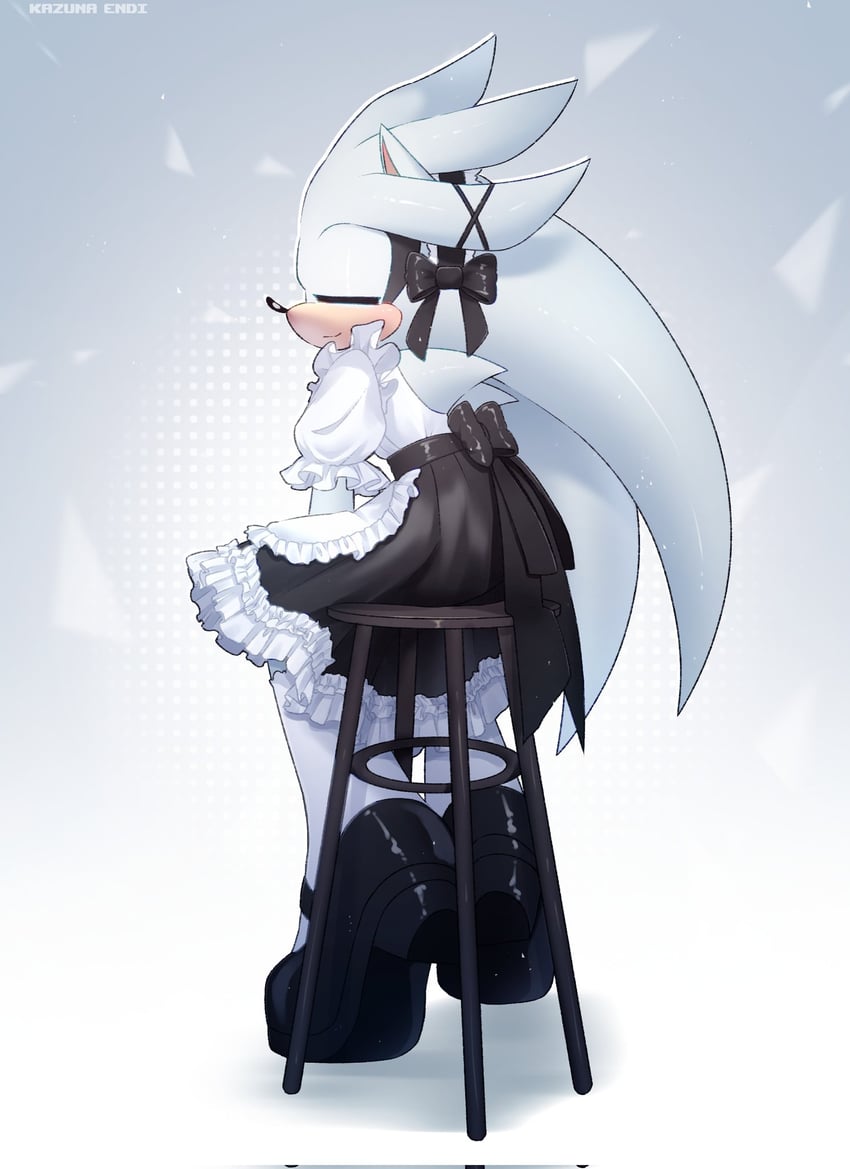 silver the hedgehog (sonic and 1 more) drawn by kazuna_endi