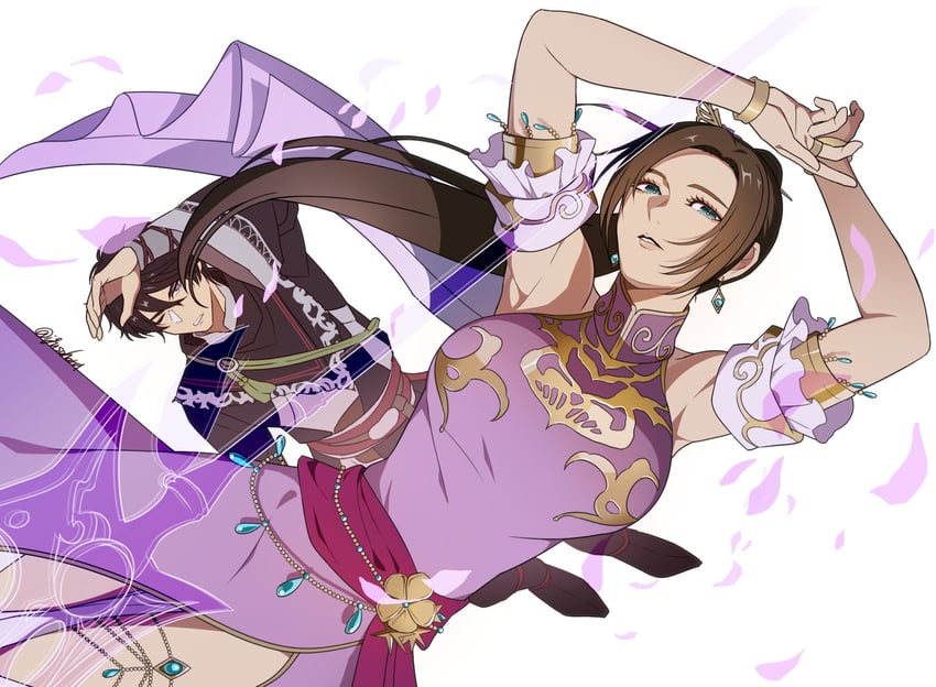 diao chan and ziluan (shin sangoku musou and 1 more) drawn by igusaharu