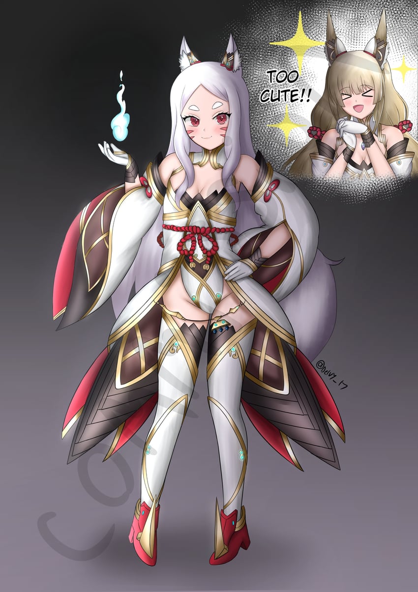 nia and shiro (xenoblade chronicles and 2 more) drawn by delvy_17