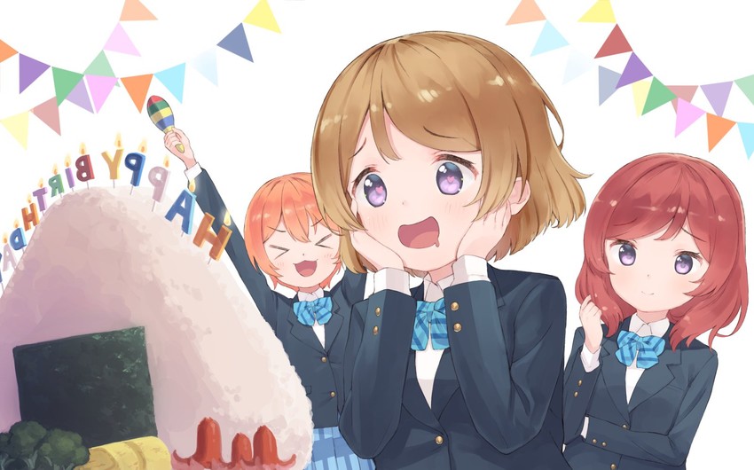 nishikino maki, hoshizora rin, and koizumi hanayo (love live! and 1 more) drawn by eichisu