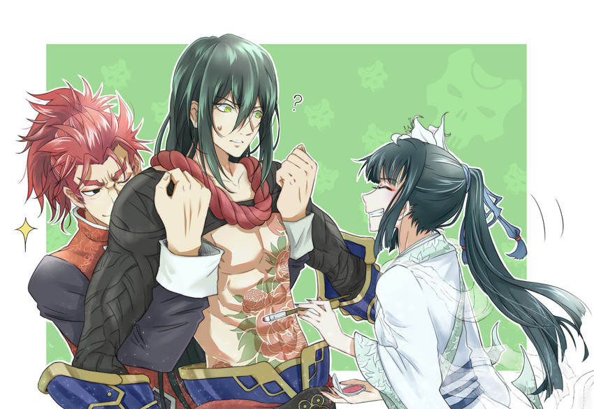 yan qing, li shuwen, and jing ke (fate and 2 more) drawn by luode
