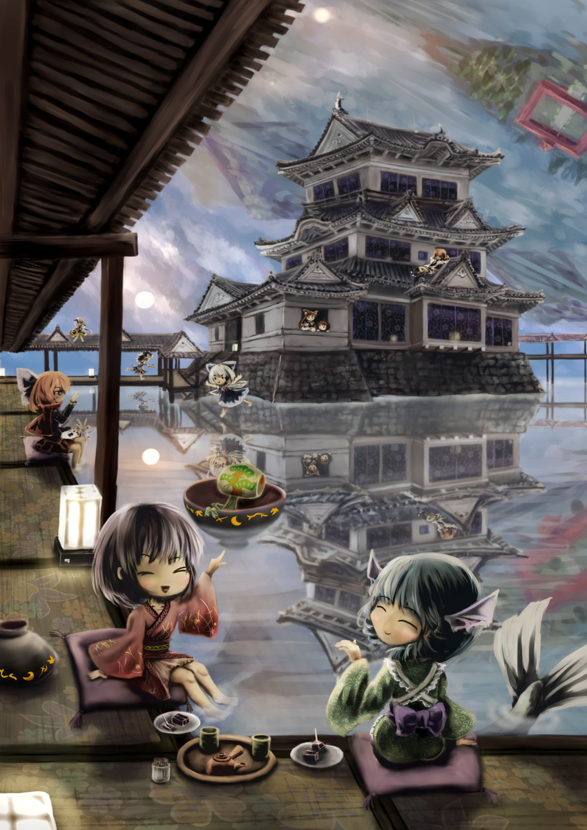 cirno, imaizumi kagerou, kijin seija, sekibanki, sukuna shinmyoumaru, and 4 more (touhou and 1 more) drawn by keikou_ryuudou