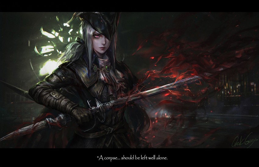 lady maria of the astral clocktower (bloodborne) drawn by oreki_genya