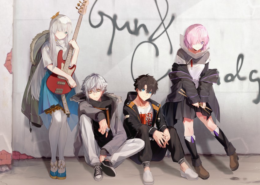 mash kyrielight, fujimaru ritsuka, anastasia, and kadoc zemlupus (fate and 1 more) drawn by fuyuhi_tsukika