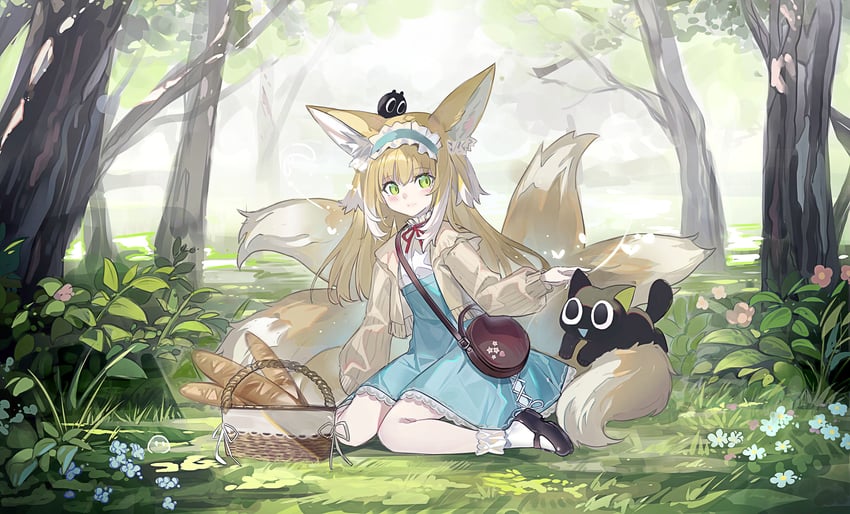 suzuran, luo xiaohei, and heixiu (arknights and 1 more) drawn by echj