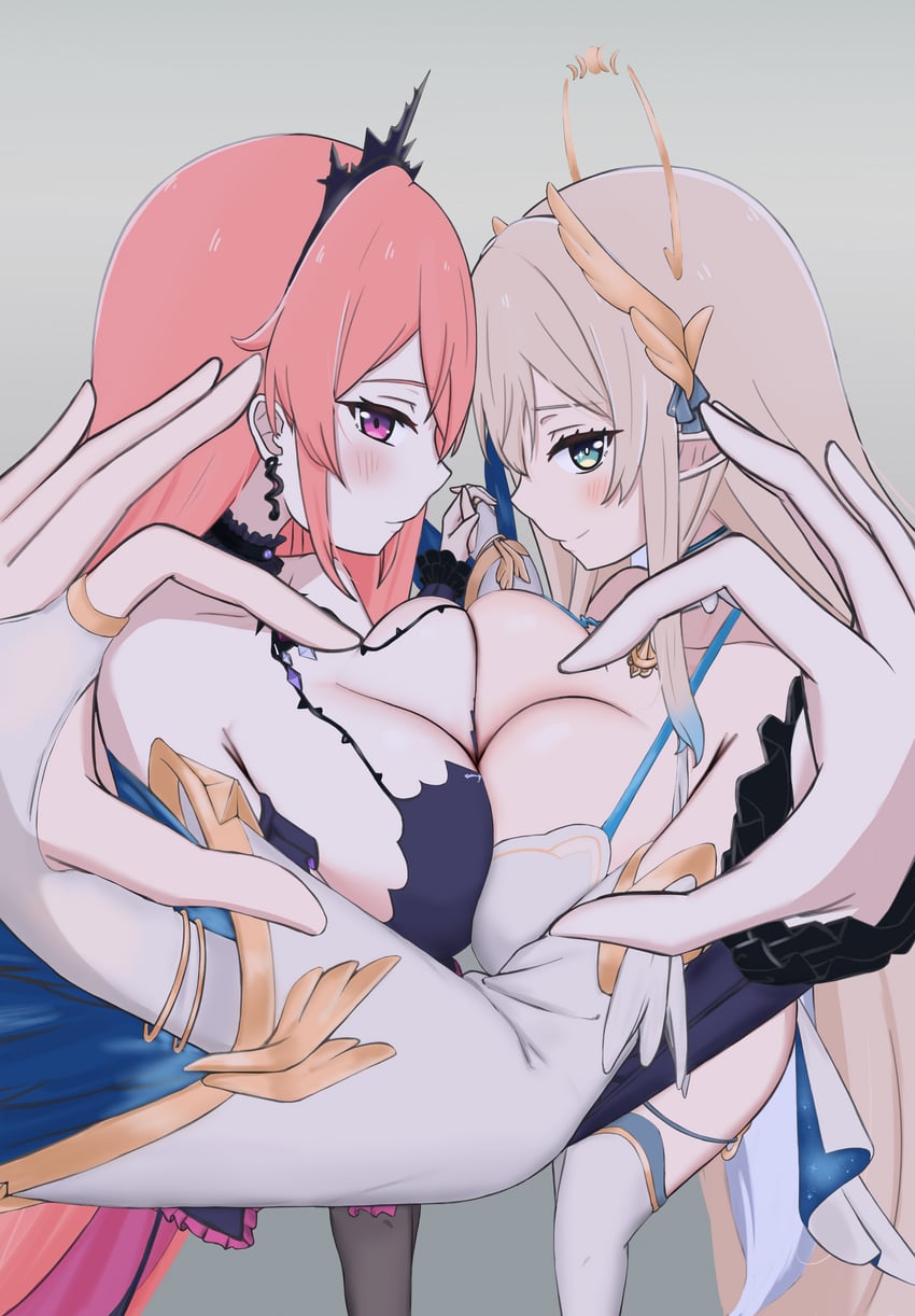 runie ruse and hikanari hina (phase connect) drawn by kan_(kannanii)