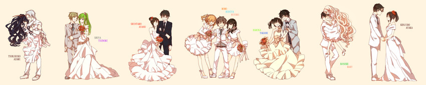 tateyama ayano, kozakura marry, kisaragi shintarou, kido tsubomi, kano shuuya, and 10 more (kagerou project) drawn by ujikawa_(nabari)