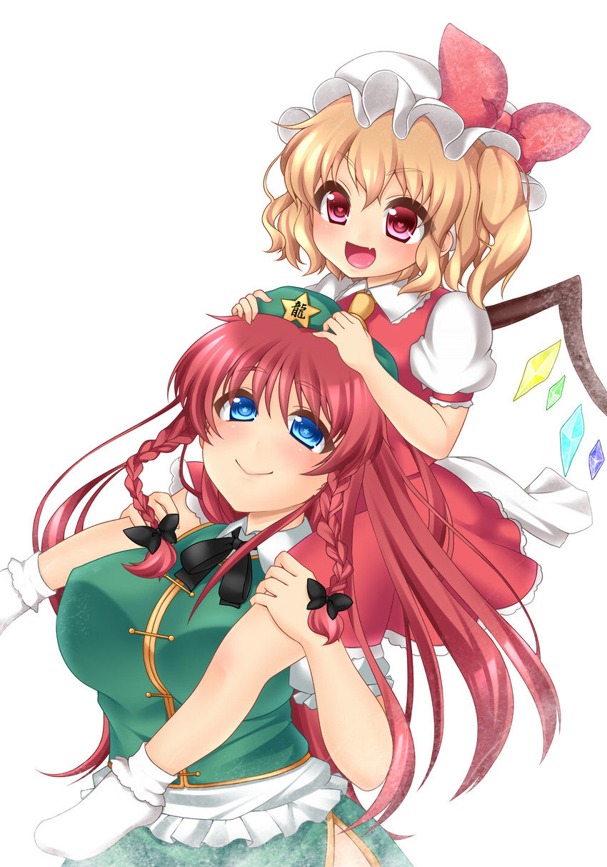 flandre scarlet and hong meiling (touhou) drawn by hirasawa_yuu