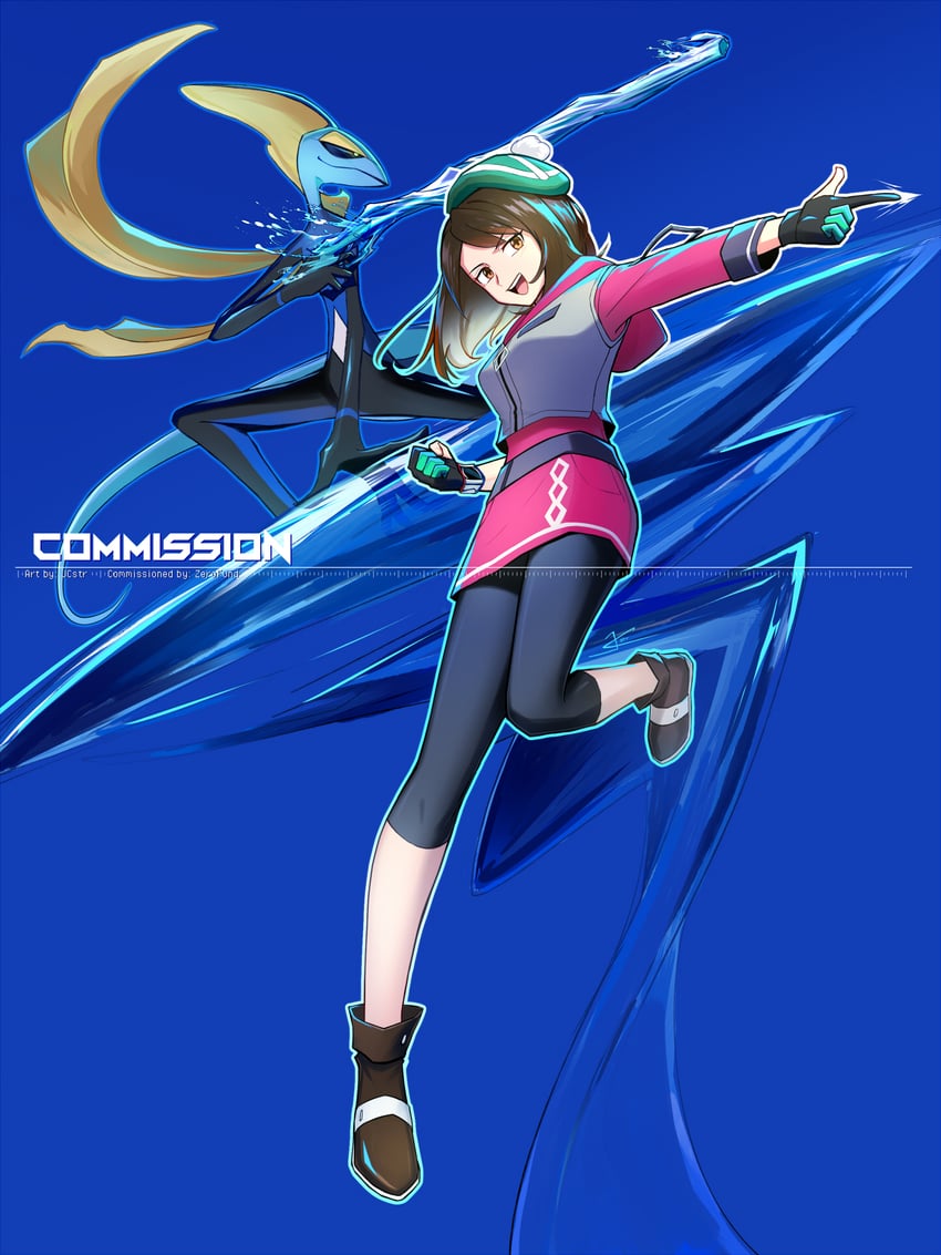 gloria and inteleon (pokemon and 1 more) drawn by jcstr