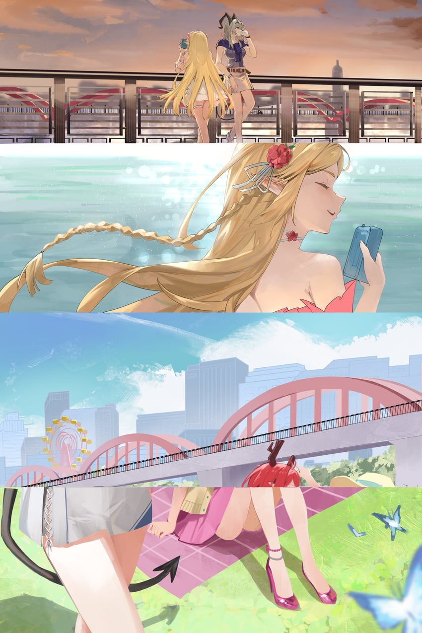 zani, phoebe, carlotta, cartethyia, and ciaccona (wuthering waves) drawn by hanasawa_(hanasawa062)