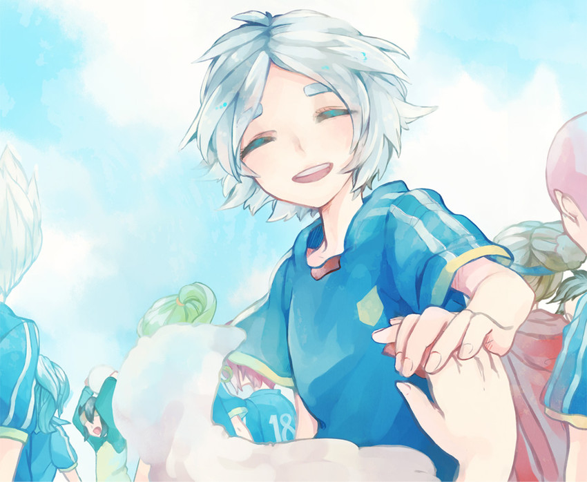 endou mamoru, kiyama hiroto, fubuki shirou, kidou yuuto, gouenji shuuya, and 3 more (inazuma eleven) drawn by maico_(a218)