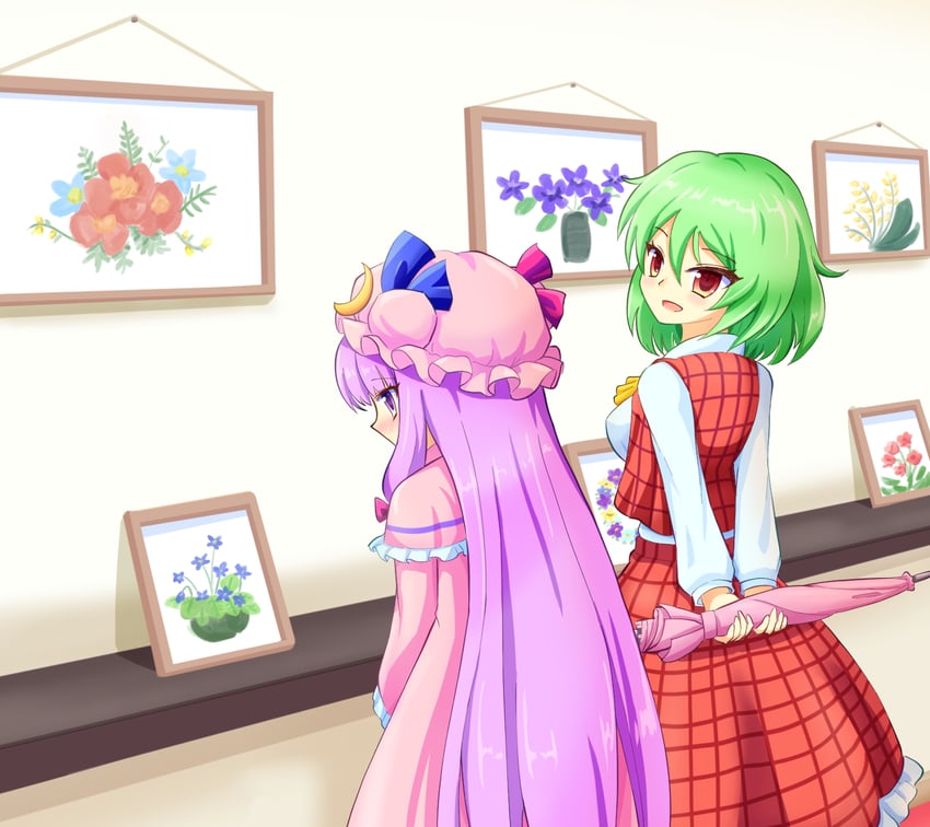 patchouli knowledge and kazami yuuka (touhou) drawn by yoruniwa