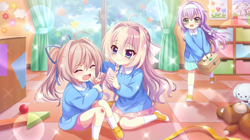 shiratori amaha, himura nagisa, and hokaze kanade (re:stage!) drawn by izumi_tsubasu