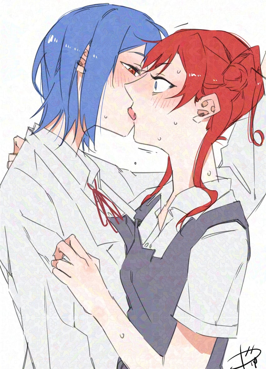 wakana shiki and yoneme mei (love live! and 1 more) drawn by surfacedxxc
