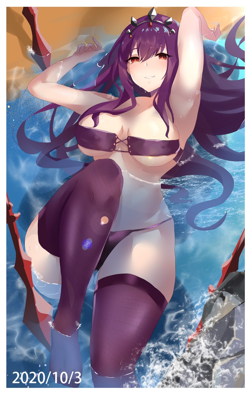 scathach and scathach skadi (fate and 1 more) drawn by musicatopos