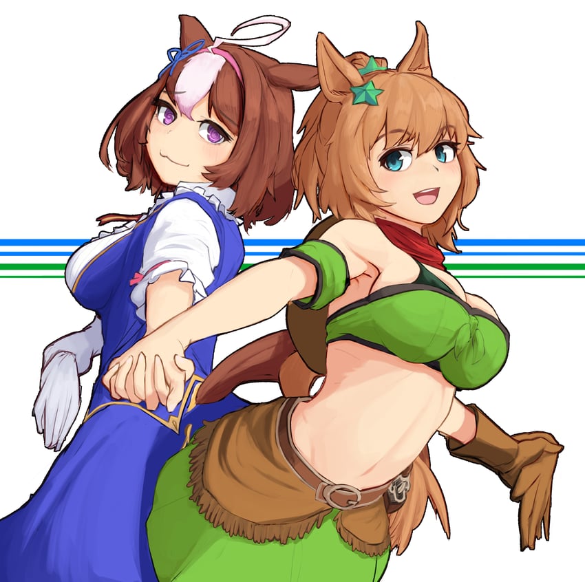 meisho doto and taiki shuttle (umamusume) drawn by mongo_mongo