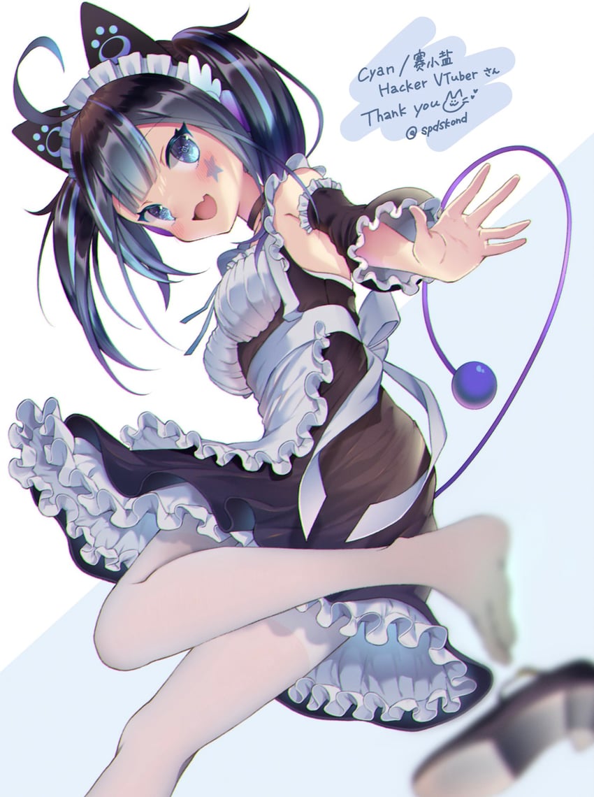 cyan nyan (indie virtual youtuber) drawn by byoko_(byokoramen)