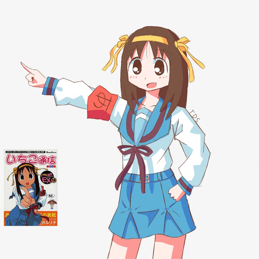 suzumiya haruhi, kasuga ayumu, and mihama chiyo (suzumiya haruhi no yuuutsu and 1 more) drawn by tds_700