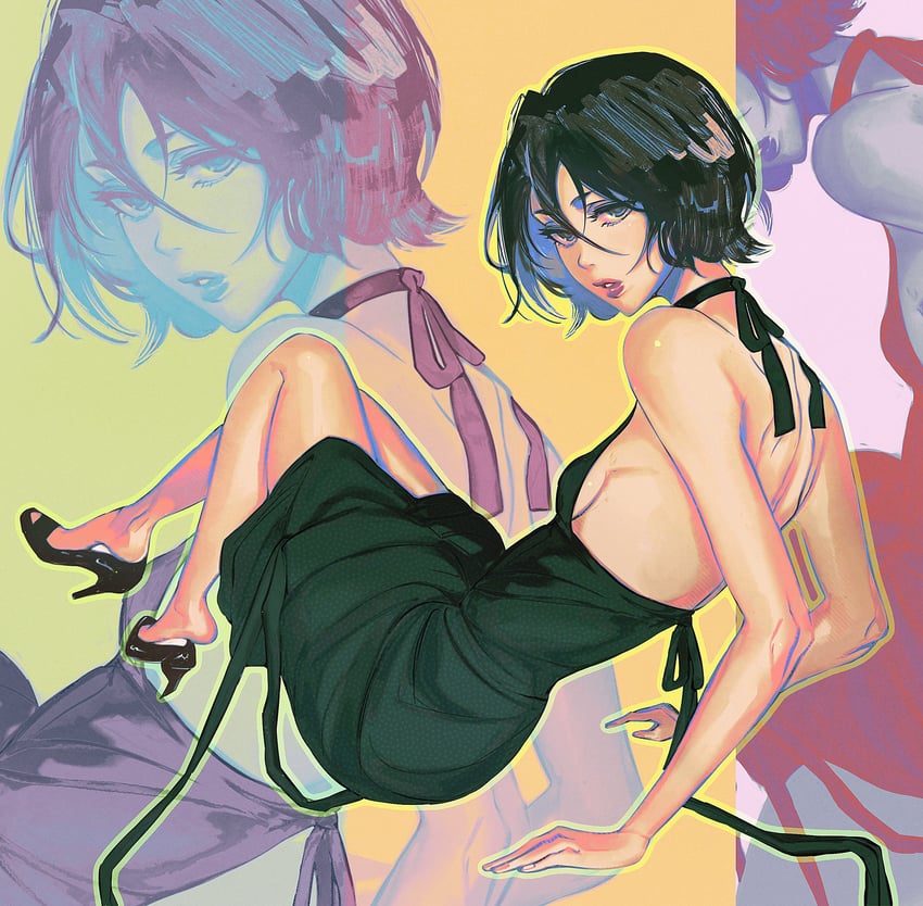 kuchiki rukia (bleach and 1 more) drawn by floppydisk7000