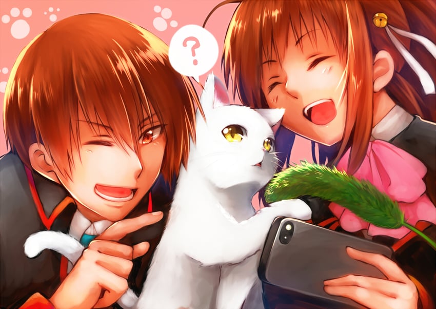 natsume rin, natsume kyousuke, and lennon (little busters!) drawn by rakka