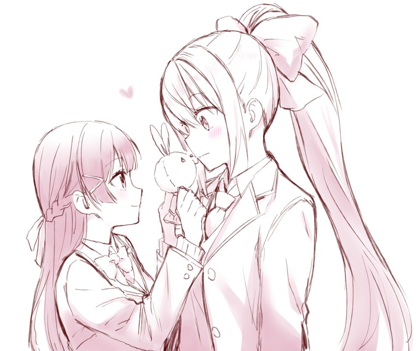 tsukino mito and higuchi kaede (nijisanji) drawn by hijiki_(hijikini)
