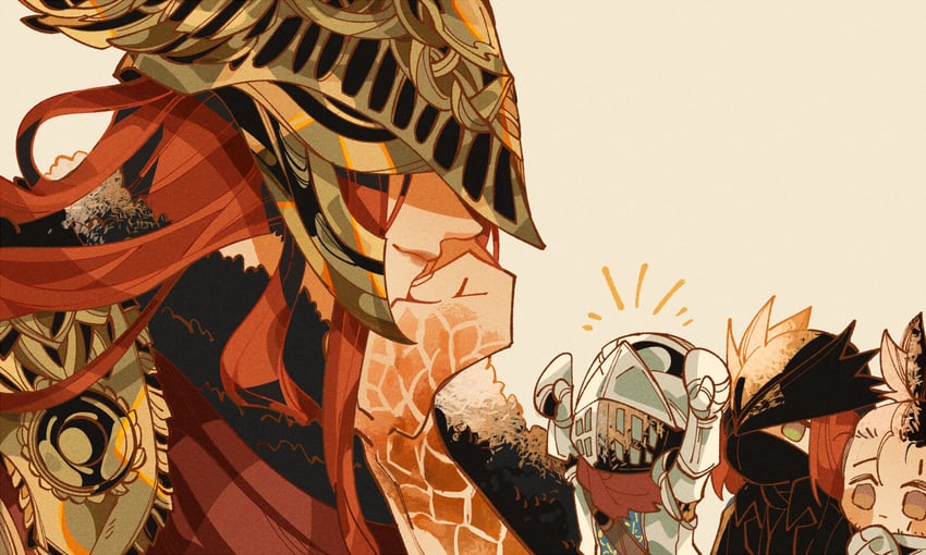 malenia blade of miquella, hunter, sekiro, and chosen undead (elden ring and 4 more) drawn by drenched-in-sunlight