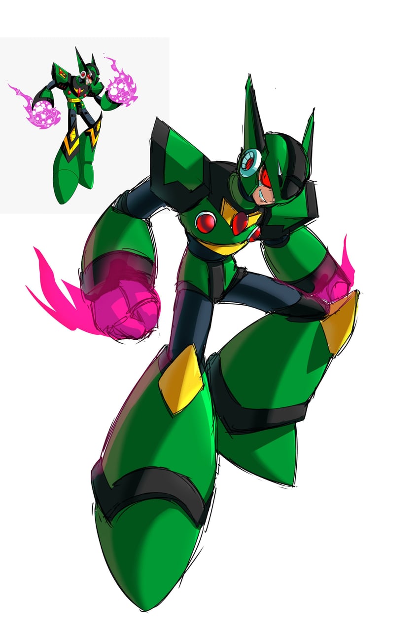 strike (mega man and 2 more) drawn by watashi_wa_dink
