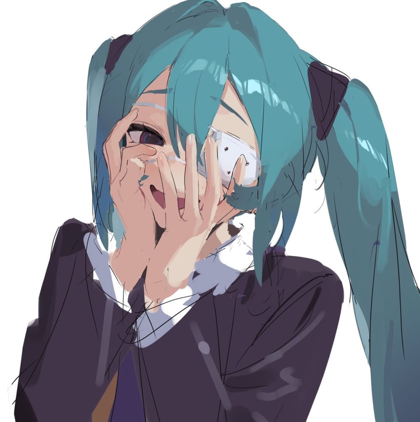 hatsune miku (vocaloid and 1 more) drawn by shisantian