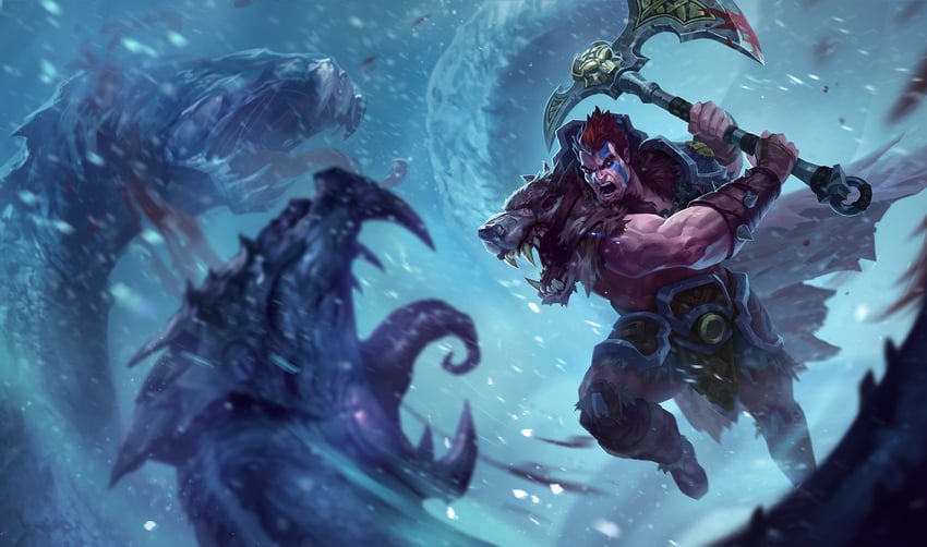 darius and woad king darius (league of legends) drawn by hugenfast