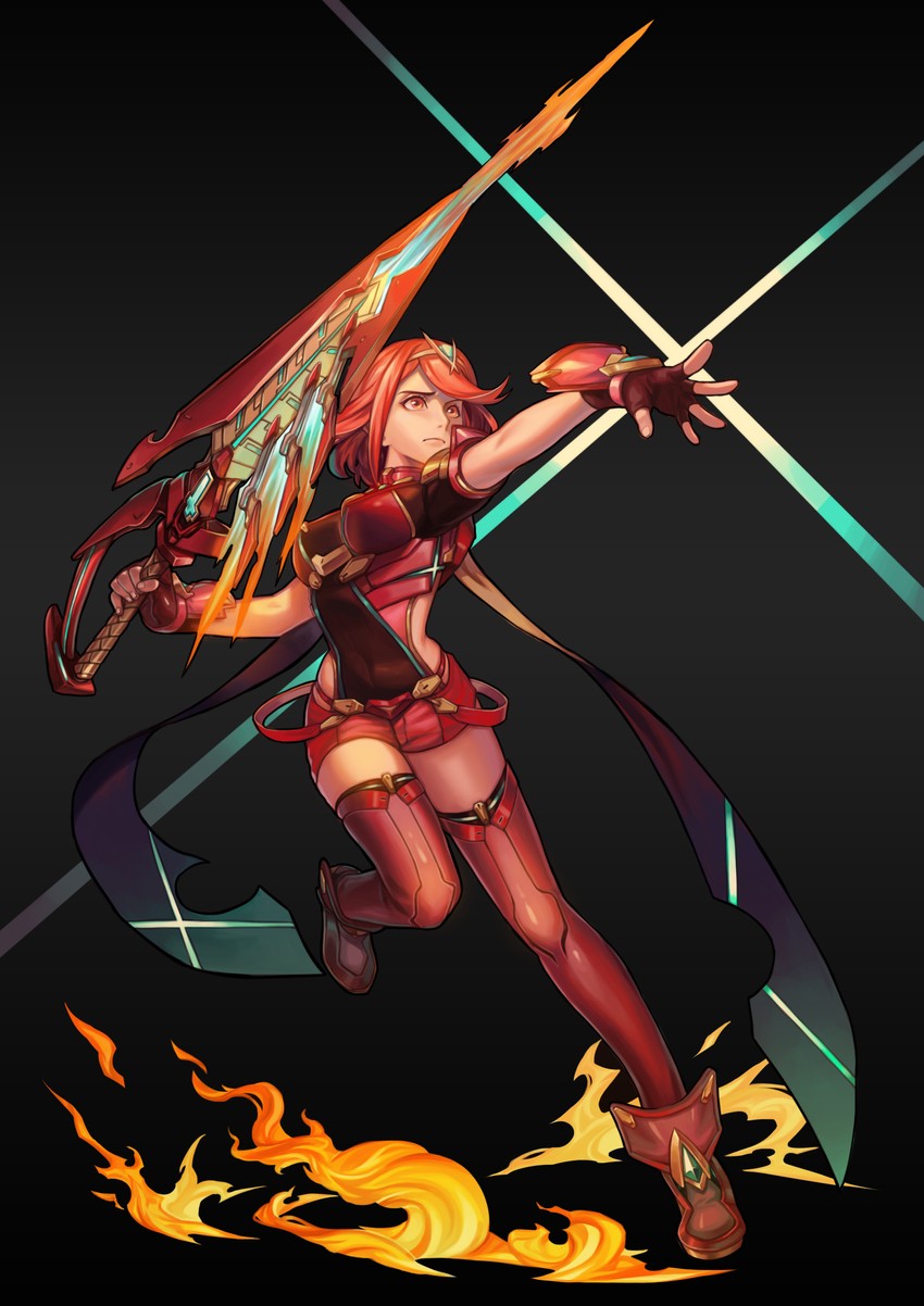 pyra (xenoblade chronicles and 1 more) drawn by arnat_chintanont