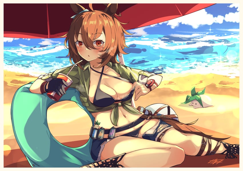 agnes tachyon and kii-kun (umamusume) drawn by woruta_(soloistlist)
