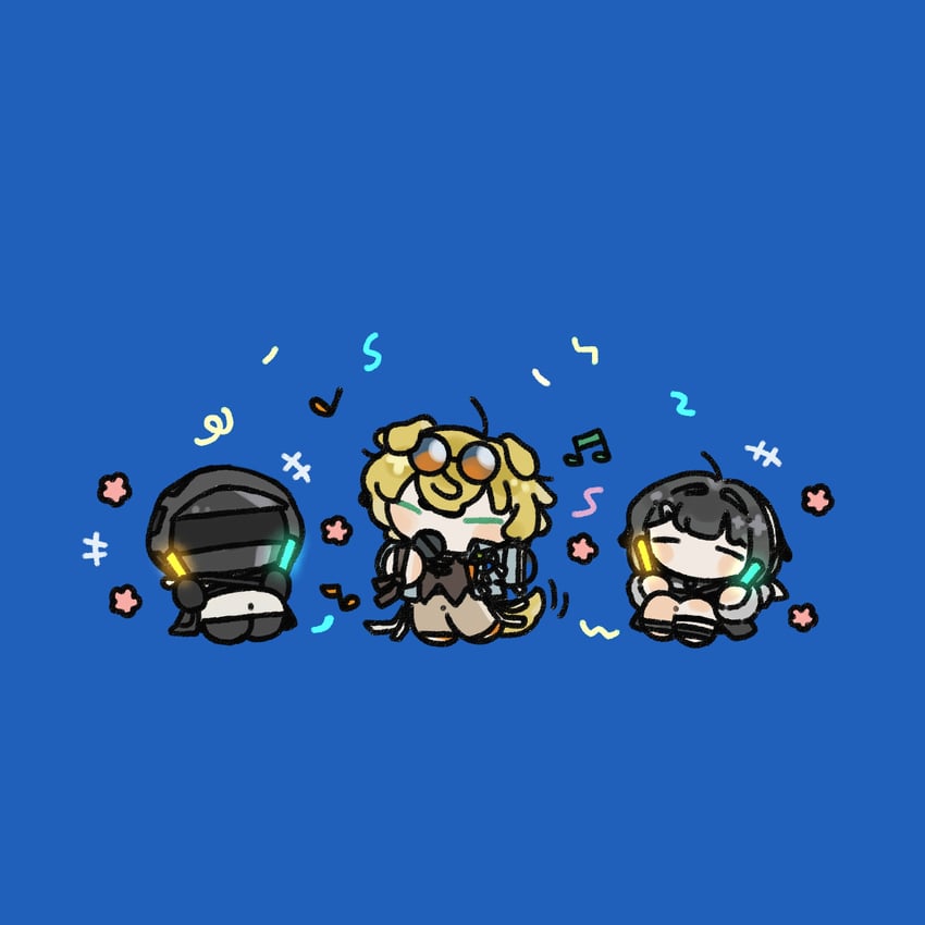 doctor, la pluma, and tequila (arknights) drawn by abelllllllll