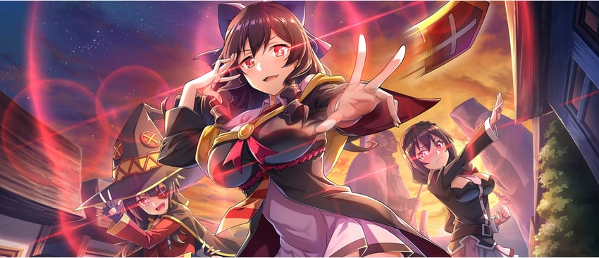 megumin, yunyun, and arue (kono subarashii sekai ni shukufuku wo! and 1 more)