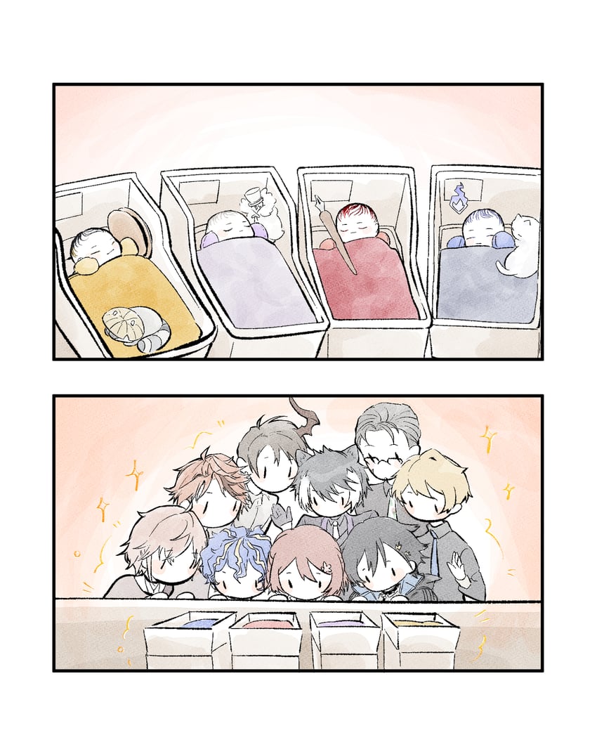 kageyama shien, astel leda, hanasaki miyabi, kanade izuru, aragami oga, and 11 more (holostars) drawn by shinyo_art