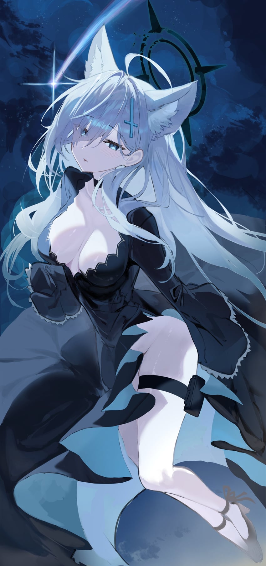shiroko and shiroko terror (blue archive) drawn by kabedoru