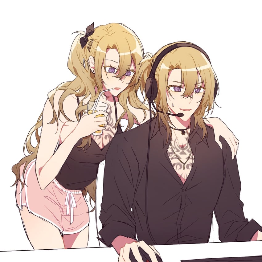 luca kaneshiro (nijisanji and 1 more) drawn by suzuya_(suzuyakita)