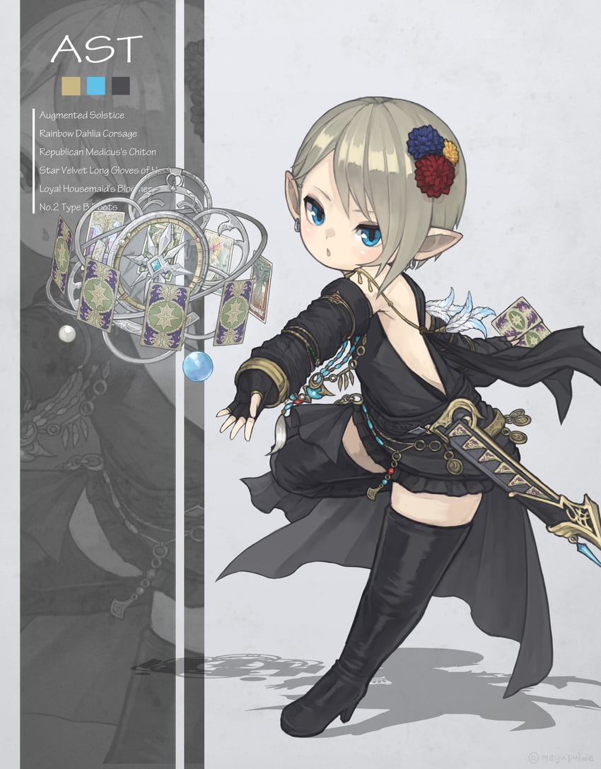 warrior of light and astrologian (final fantasy and 1 more) drawn by puluie