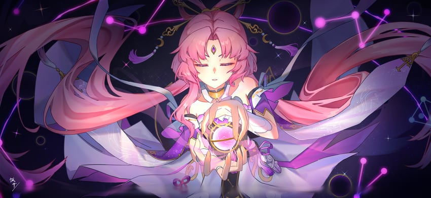 fu xuan (honkai and 1 more) drawn by ling_yuer