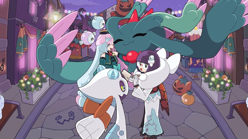 magnemite, froslass, flutter mane, iono, and shauntal (pokemon and 1 more)