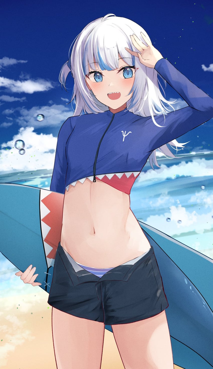 gawr gura (hololive and 1 more) drawn by shuuzo3