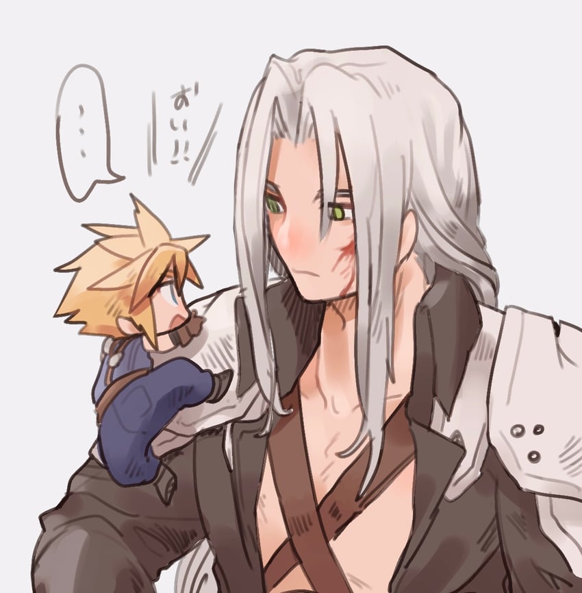 cloud strife and sephiroth (final fantasy and 1 more) drawn by zkmp3235