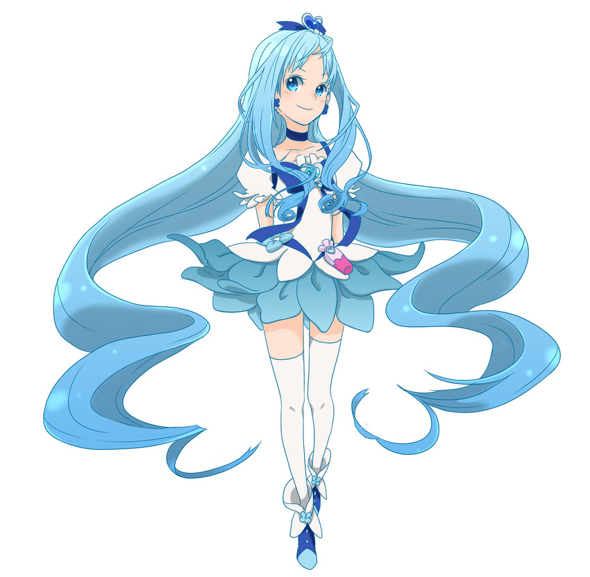 kurumi erika and cure marine (precure and 1 more) drawn by cacao_(99chocolove99)